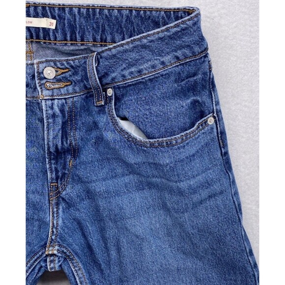 Levi's Superlow Jeans Women's Blue Denim Relaxed Fit W31 L32 Boot Cut Western - Picture 5 of 16